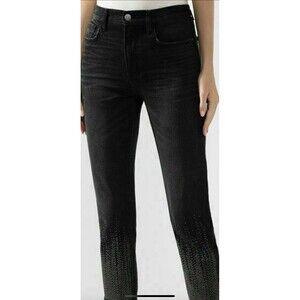 Current Elliott Women's Jeans Vintage Crop Slim Belmont W/Studs Size 24 NWT $328